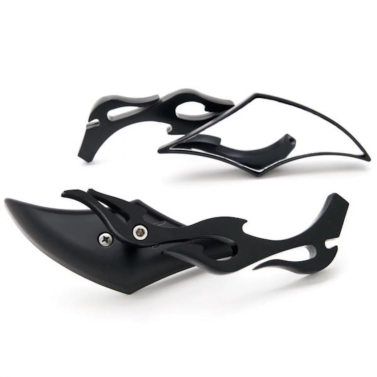 Krator Diamond Twist Custom Black Motorcycle Mirrors Compatible with Harley Davidson Electra Glide Classic