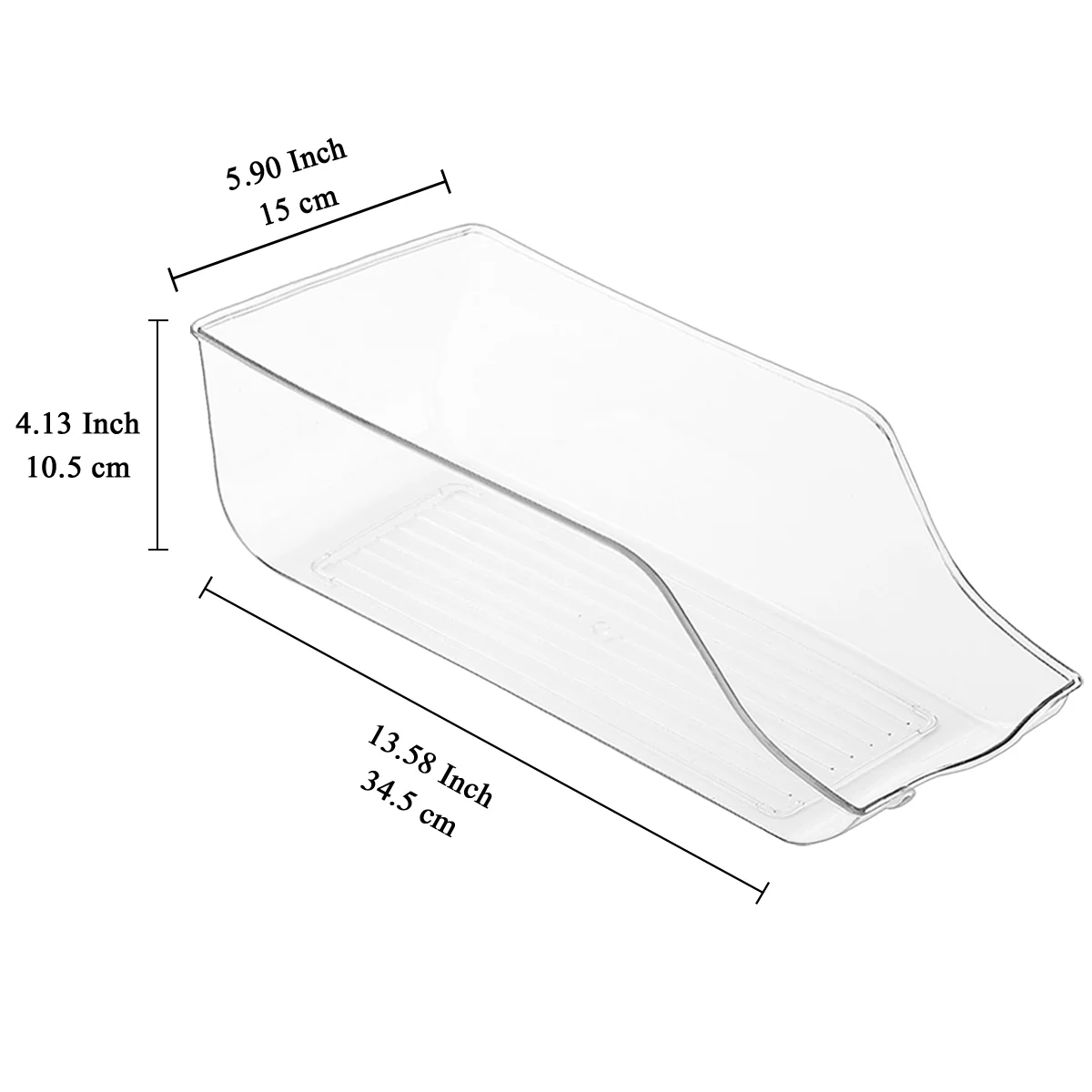 ReaNea Stackable Fridge Organizer Bins, Clear Pantry Can Holder Storage Dispenser, Set of 4