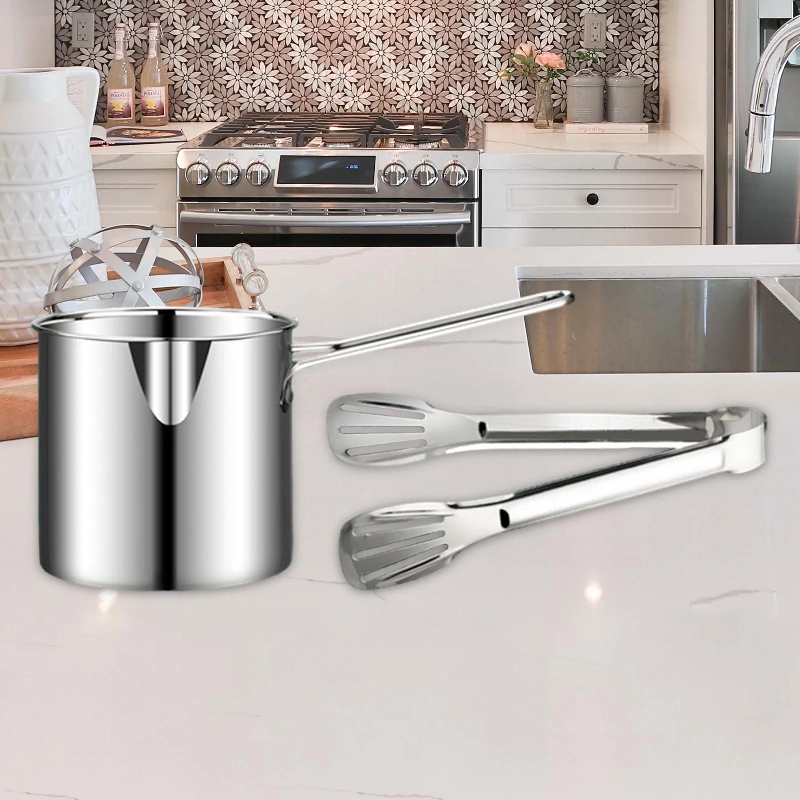 Baoblaze Deep Fryer Pot Cooking Tools Deep Fryer to Clean Stainless Steel Frying