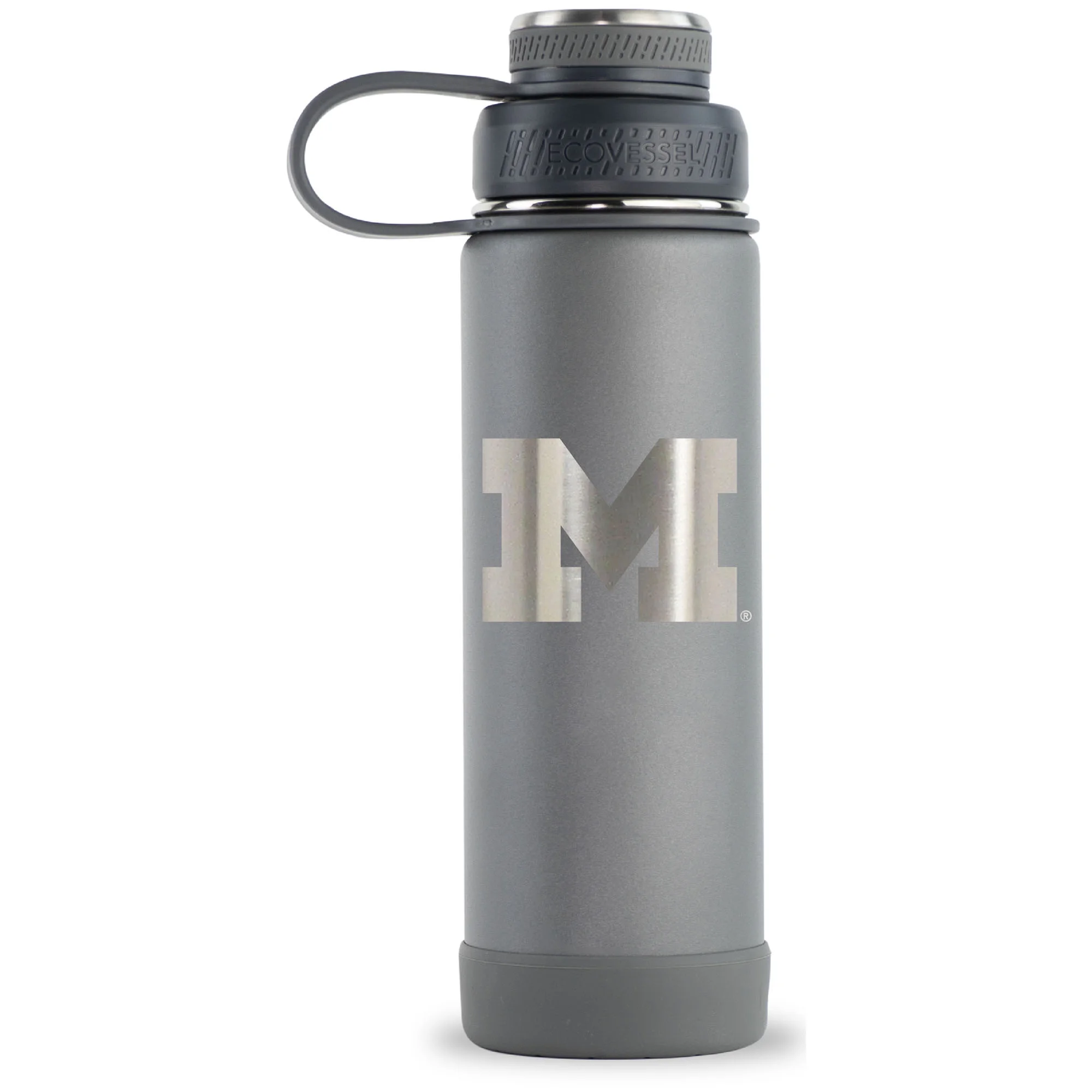 Gray Michigan Wolverines 20oz. EcoVessel Boulder Bottle