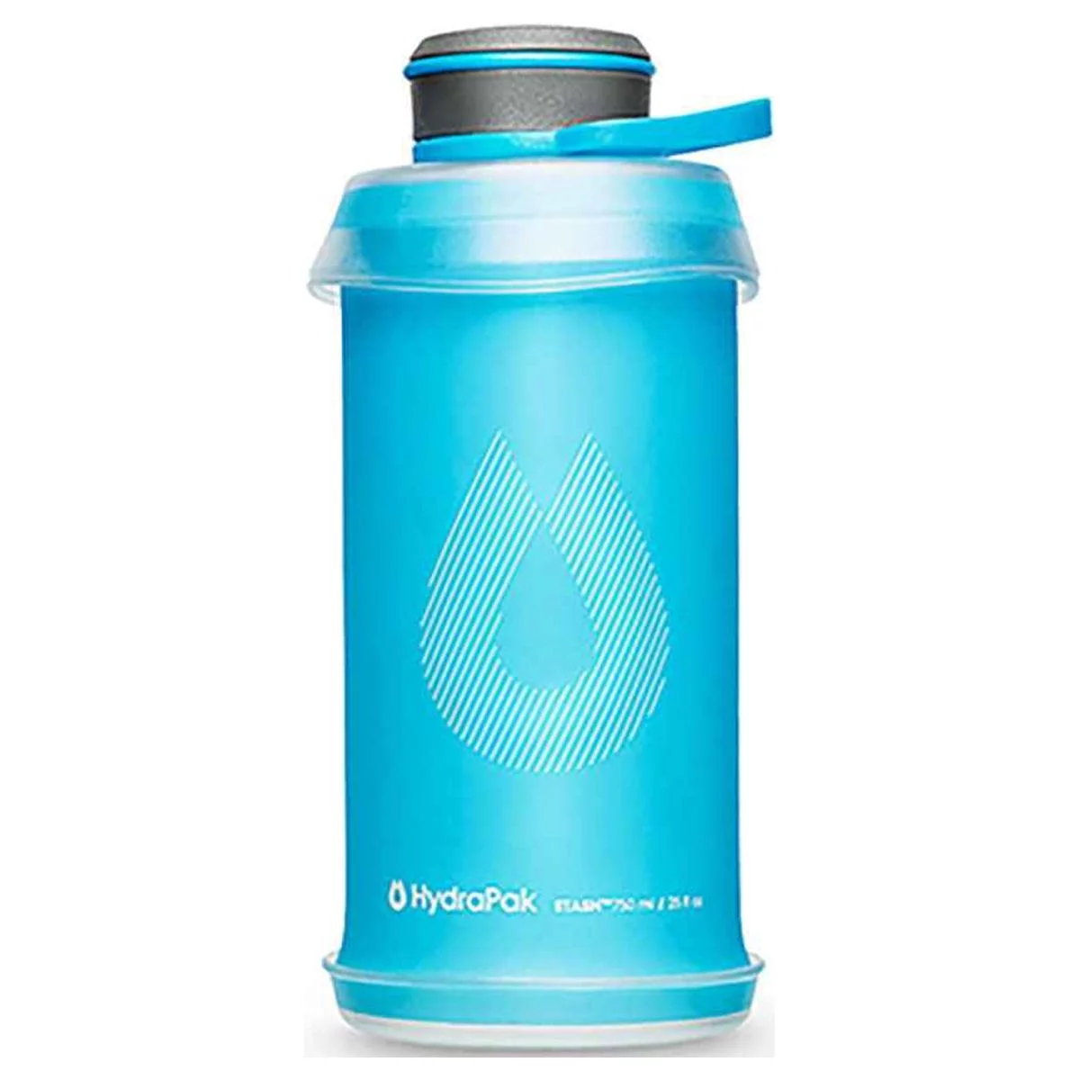 HydraPak Stash Water Bottle, Malibu Blue, 750ml,