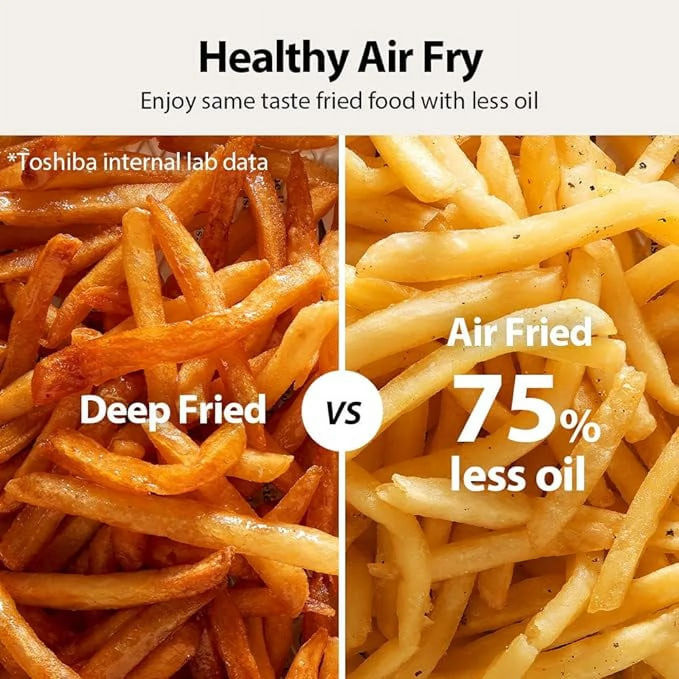 Open Box Toshiba Air Fryer Toaster Oven 6-in-1 Digital TL2-AC25CZA-GR - Charcoal Grey