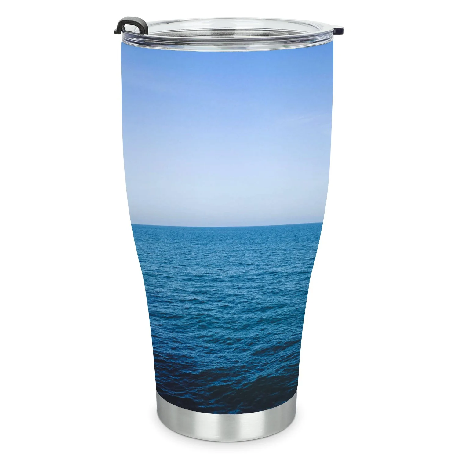 Hidove Stainless Steel Tumbler, Sea Ocean and Blue Sky 30oz Leak Proof & Stainless Steel Bottle for Hot & Cold Drinks - Coffee Travel Mug, Water Metal Canteen, Thermal Cup