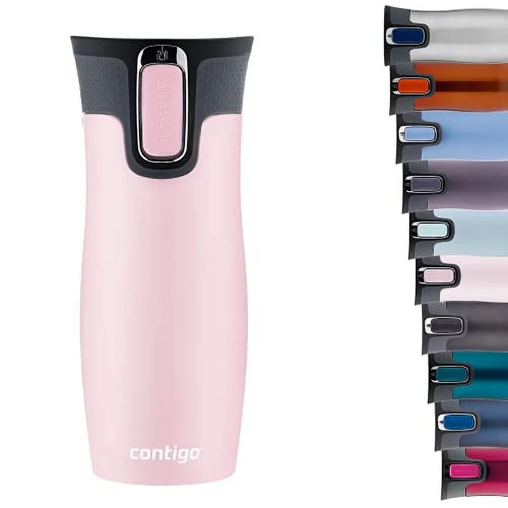 Contigo Unisex's West Loop Autoseal Thermobecher Warm, 470 ml, Millenial Pink