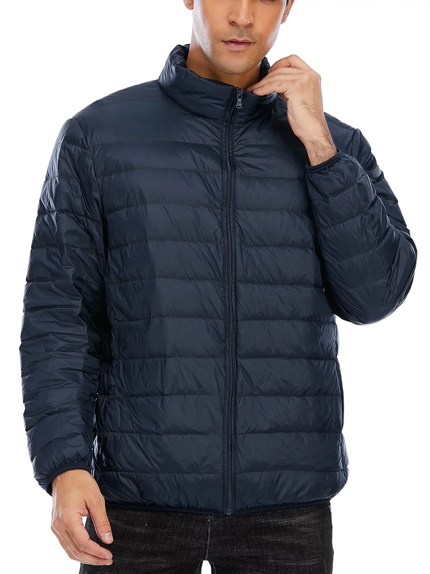 SAYFUT Men's Down Winter Packable Jacket Big & Tall Sizes M-4XL Outwear Jacket Coat Black/Blue/Gray