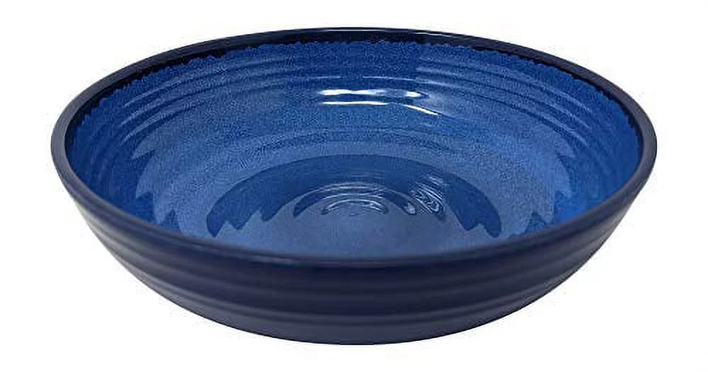 Gianna's Home 12 Piece Modern Melamine Heavyweight Plastic Dinnerware Set (Blue)