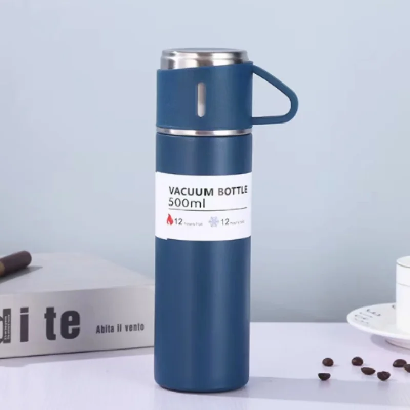 1pc/3pcs/set, Water Thermos, Mental Vacuum Cup, Stainless Steel Vacuum Bottle, Creative Insulated Water Bottle, Fashion Water Bottle, Large Capacity Vacuum Cup For Outdoor Sports Camping