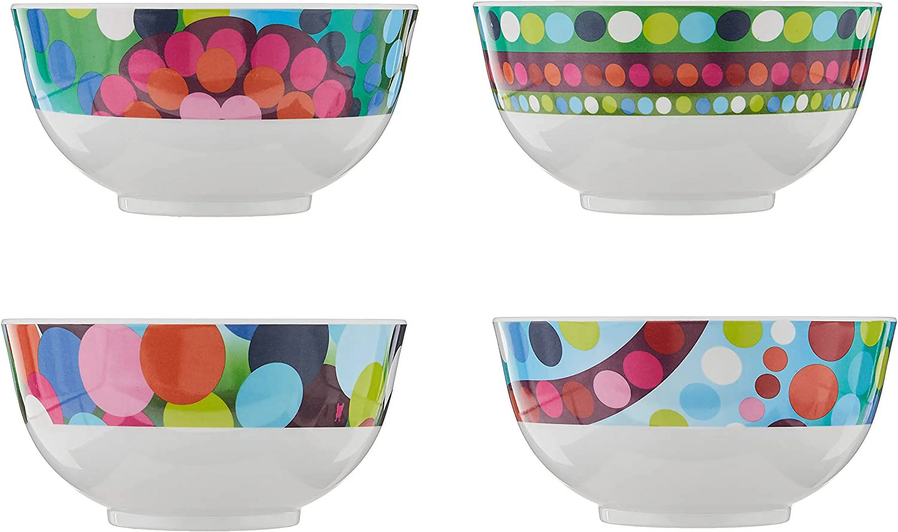 French Bull Melamine Cereal Bowls, Small Serving Bowl -Snack Pasta Salad Rice Soup Oatmeal- Shatterproof, BPA Free, Dishwasher Safe, 5.5 , 26 Fluid Ounces, Bindi, 4-Piece Set Bindi 5