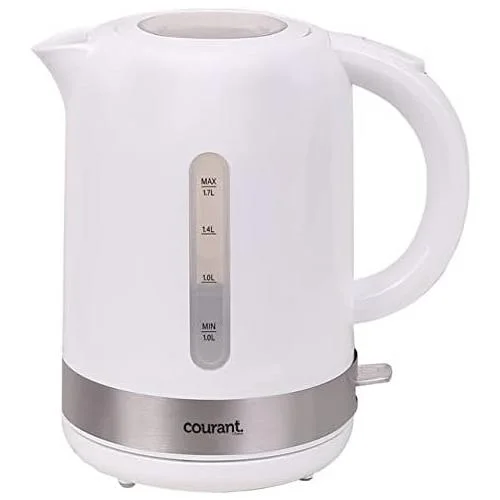 COUKEP175W 1.7 Liter Electric Kettle Cordless With LED Light, 1000W Power, Automatic Safety Shut-Off, Perfect For Tea/Coffee/Hot Chocolate/Soup/Hot Water, White Color