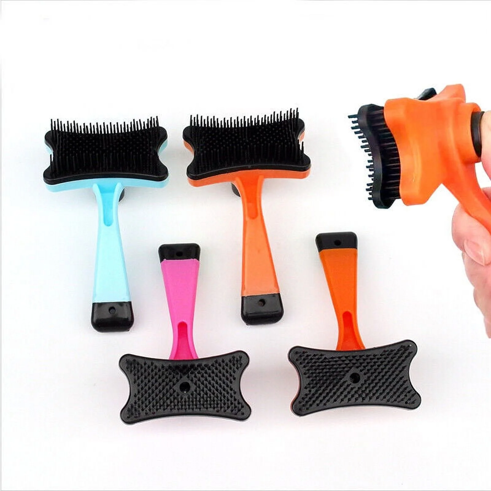 Pet Hair Remover Dog Cat Comb Grooming Massage Deshedding Self Cleaning Brush Ḿ