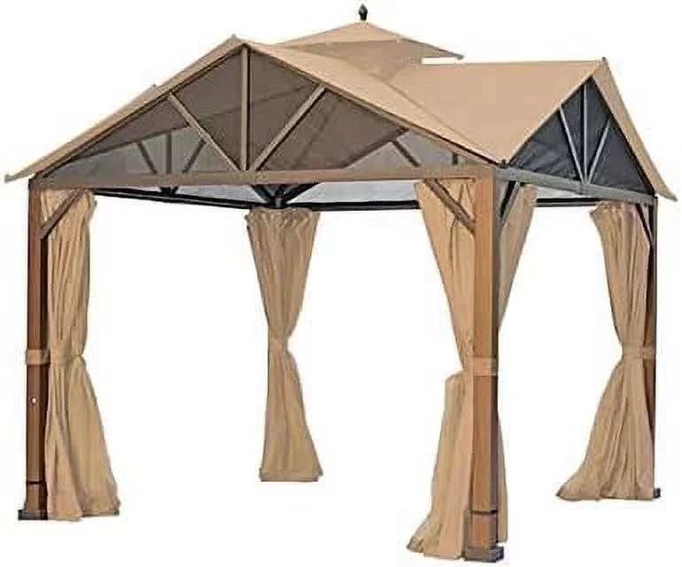 Replacement Canopy Top Cover Compatible With The Selections Pitched Roof Gazebo - Riplock 350