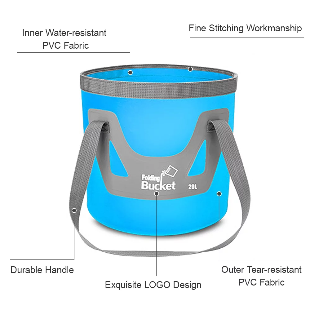 Nebublu Collapsible Bucket,Water Bucket Bucket 20L Collapsible Water Bucket Bucket Water Collapsible Water Bucket Rookin QAHM ZDHF