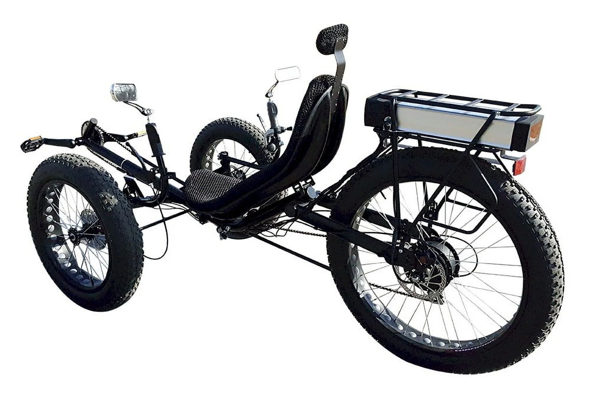 High Carbon Steel Frame Fat Tire Electric Recumbent Tricycle Trike