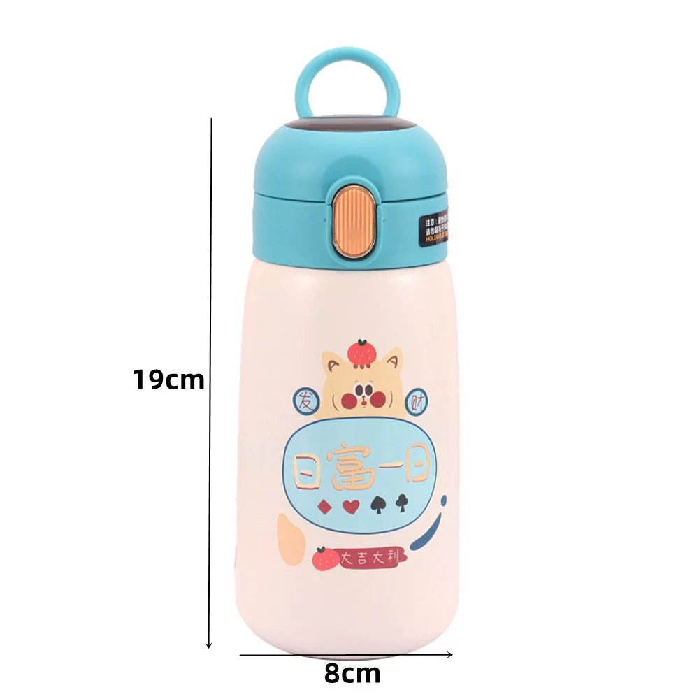 420ml Creative Temperature Touch Display Leak-Proof Thermal Mug Water Bottle Water Cup Stainless Steel PURPLE