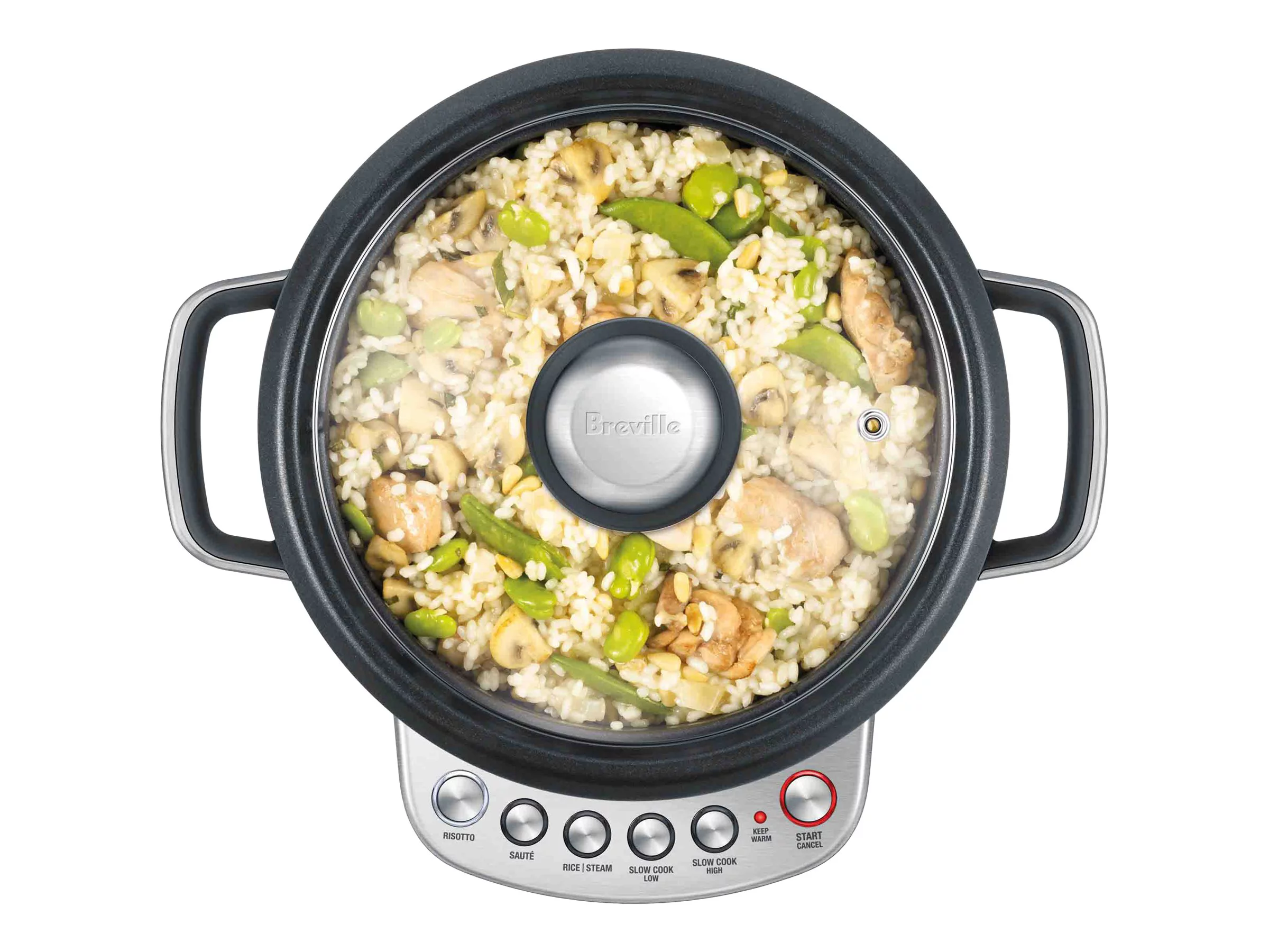 Breville the Risotto Plus 4 QT Sauteing Slow Cooker Rice Cooker and Steamer