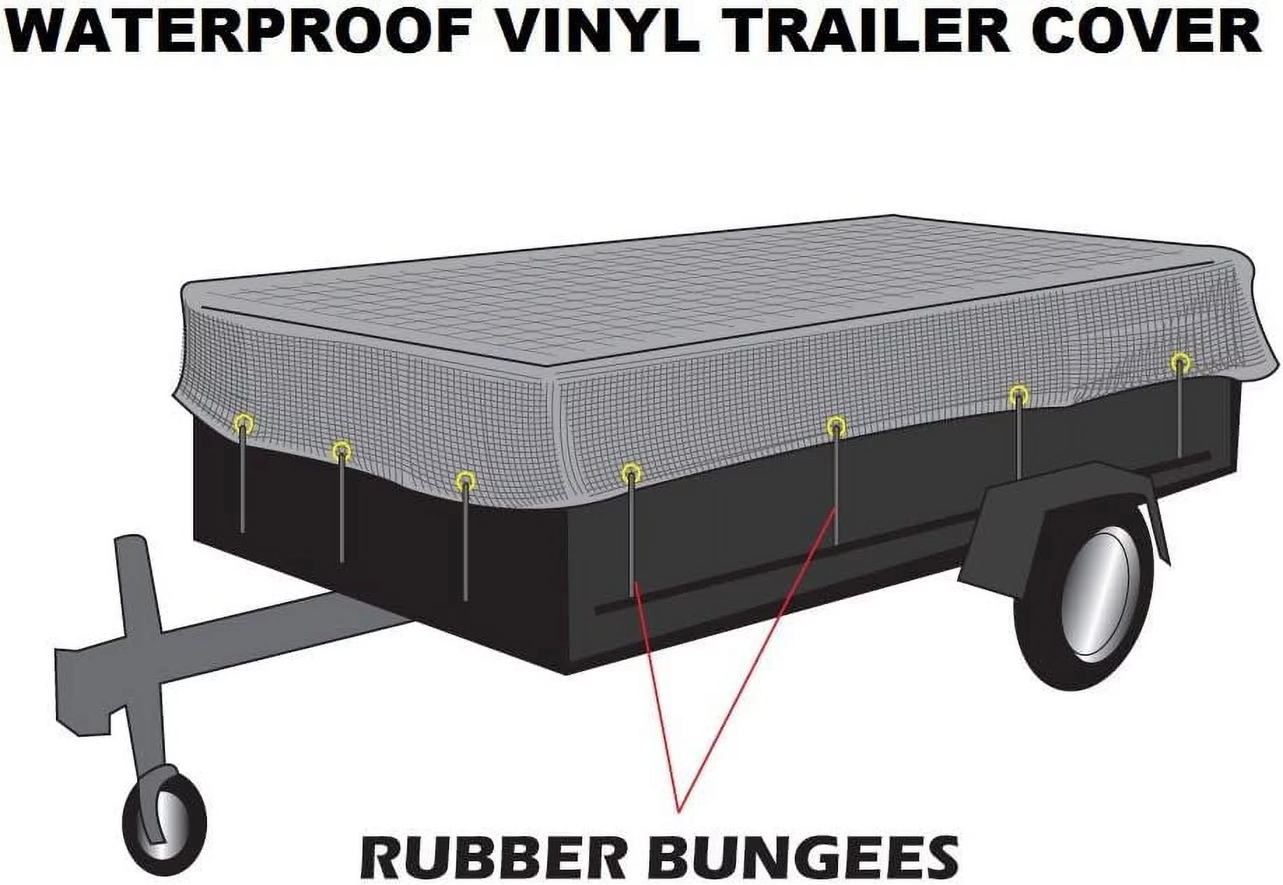 20 x 2418oz heavy duty waterproof vinyl trailer tarp with 10 pc rubber bungee