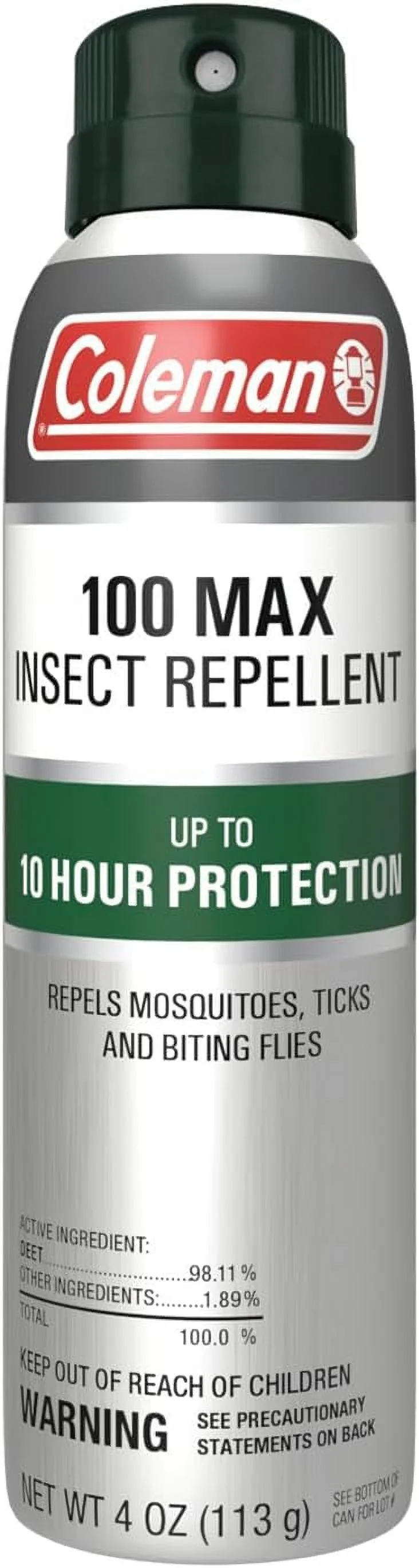 Coleman 100% Deet 100 Max Insect Repellent Continuous Spray, 4 Oz, 3 Pack