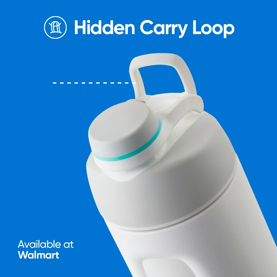 Owala Twist Water Bottle Stainless Steel, 24oz, Shy Marshmallow White or Gray