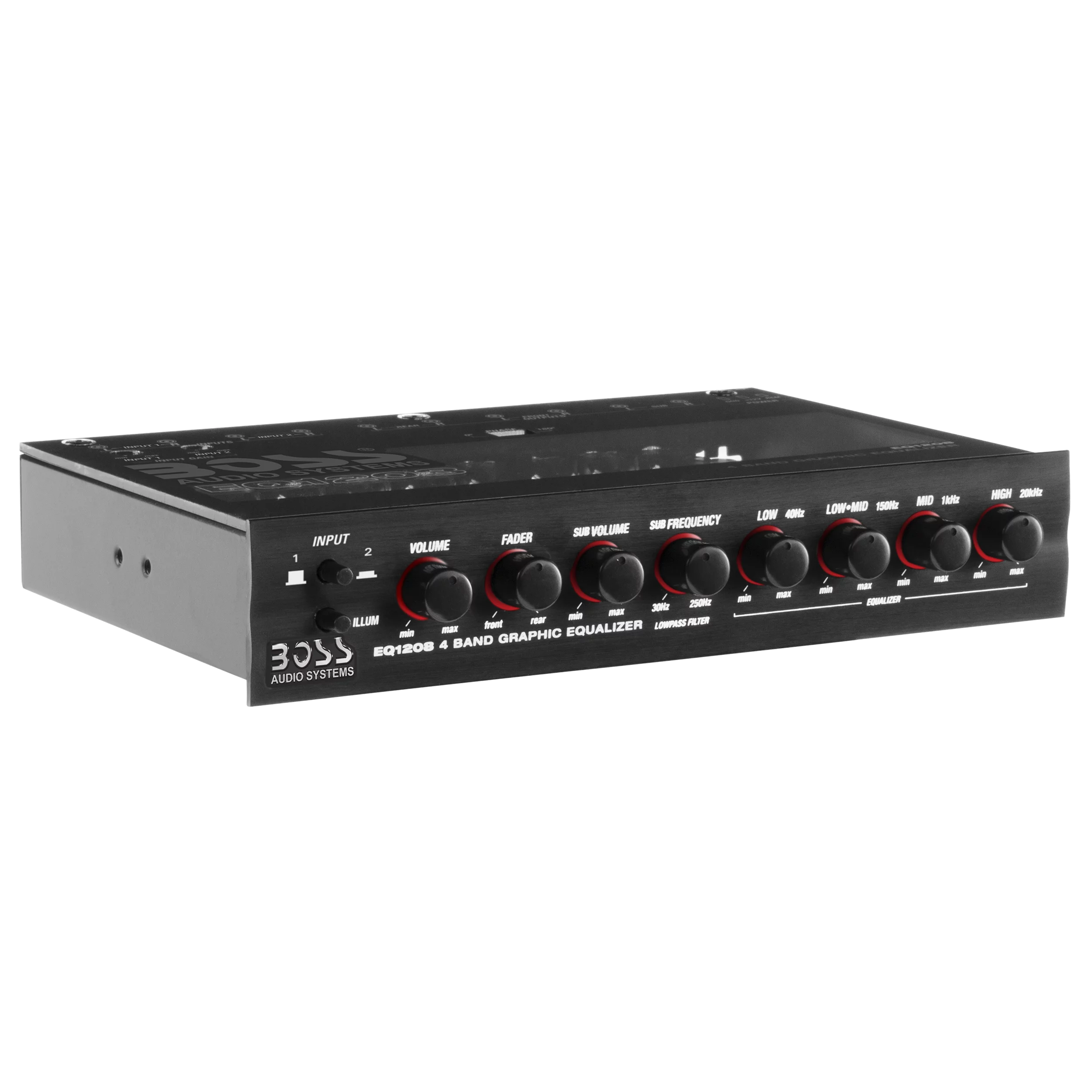 NEW BOSS EQ1208 4-Band Preamp Car Audio Equalizer w/ Subwoofer Sub Output EQ Out