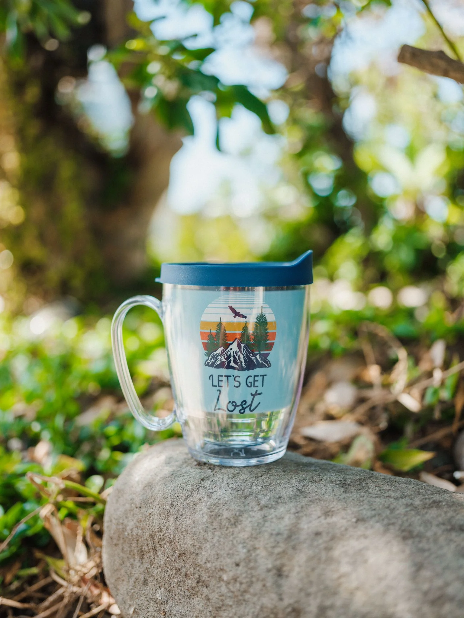 Tervis Let's Get Lost Made in USA Double Walled  Insulated Tumbler Travel Cup Keeps Drinks Cold & Hot, 16oz Mug, Classic