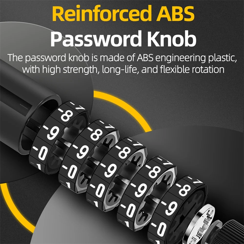 Bike Locks,Cable Lock Ebike Bike Locks Lock Coiled Cable Lock Resettable Combination Lock Cable5 Lock - Coiled