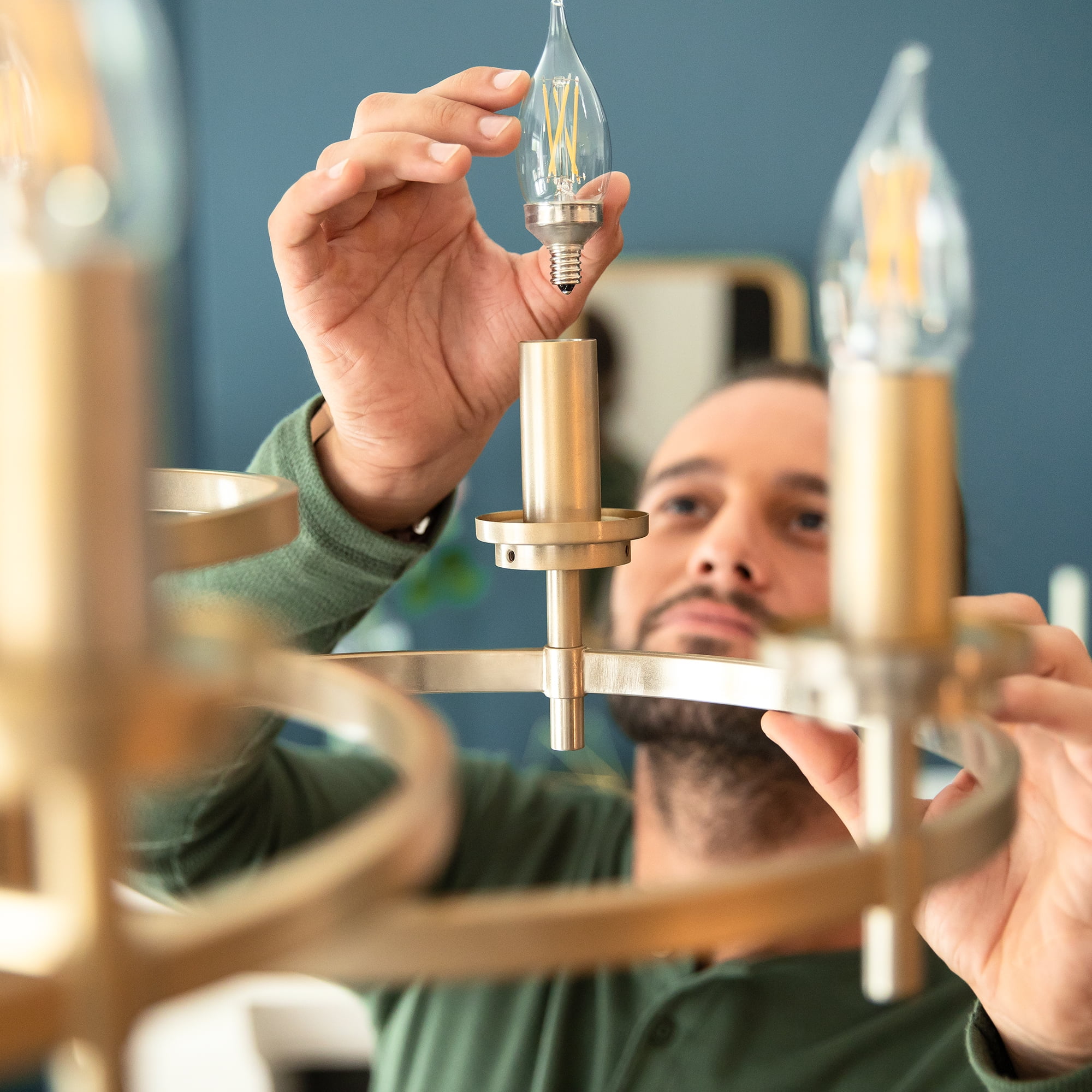 Philips Ultra Definition LED 40-Watt BA11 Filament Candle Light Bulb, Clear Soft White, Dimmable, E12 Candelabra Base (3-Pack)