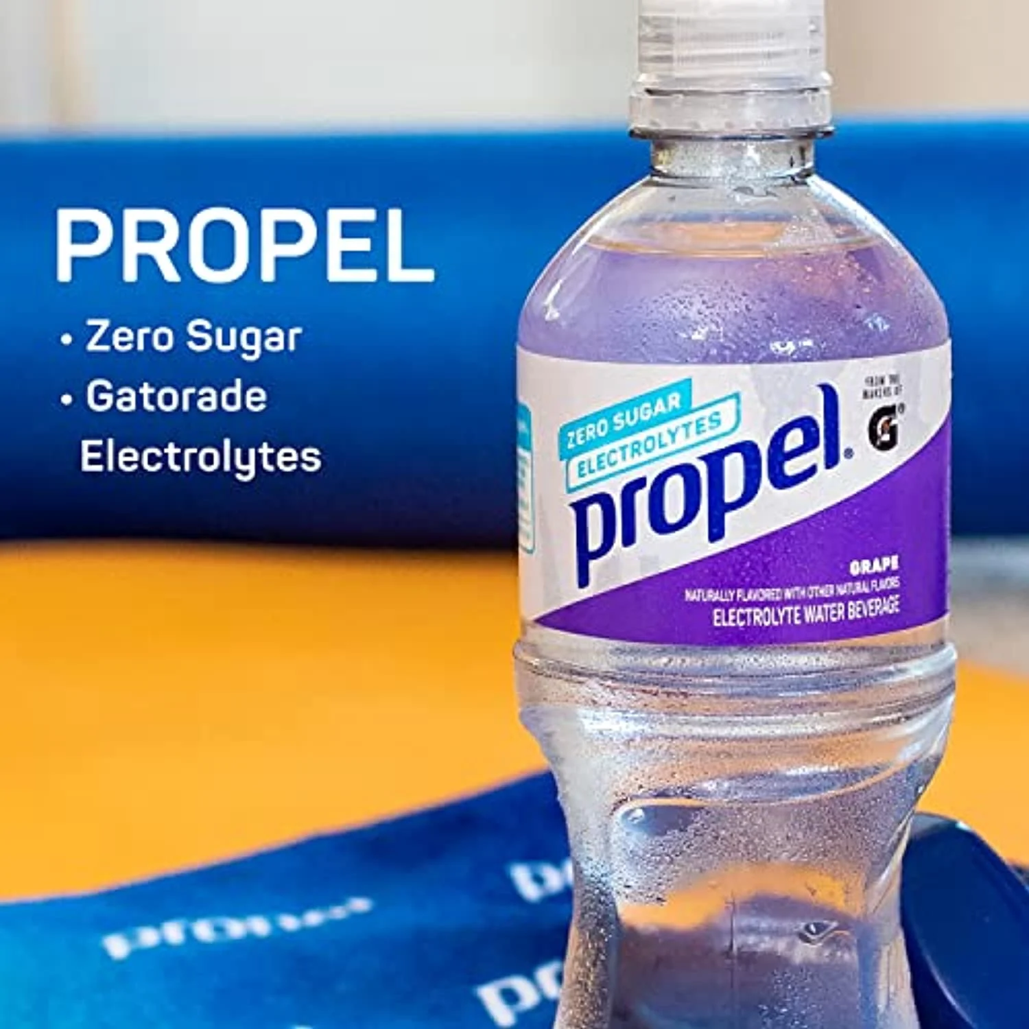 Propel, Grape, Zero Calorie Water Beverage With Electrolytes & Vitamins C&E, 24 Fl Oz (Pack Of 12)