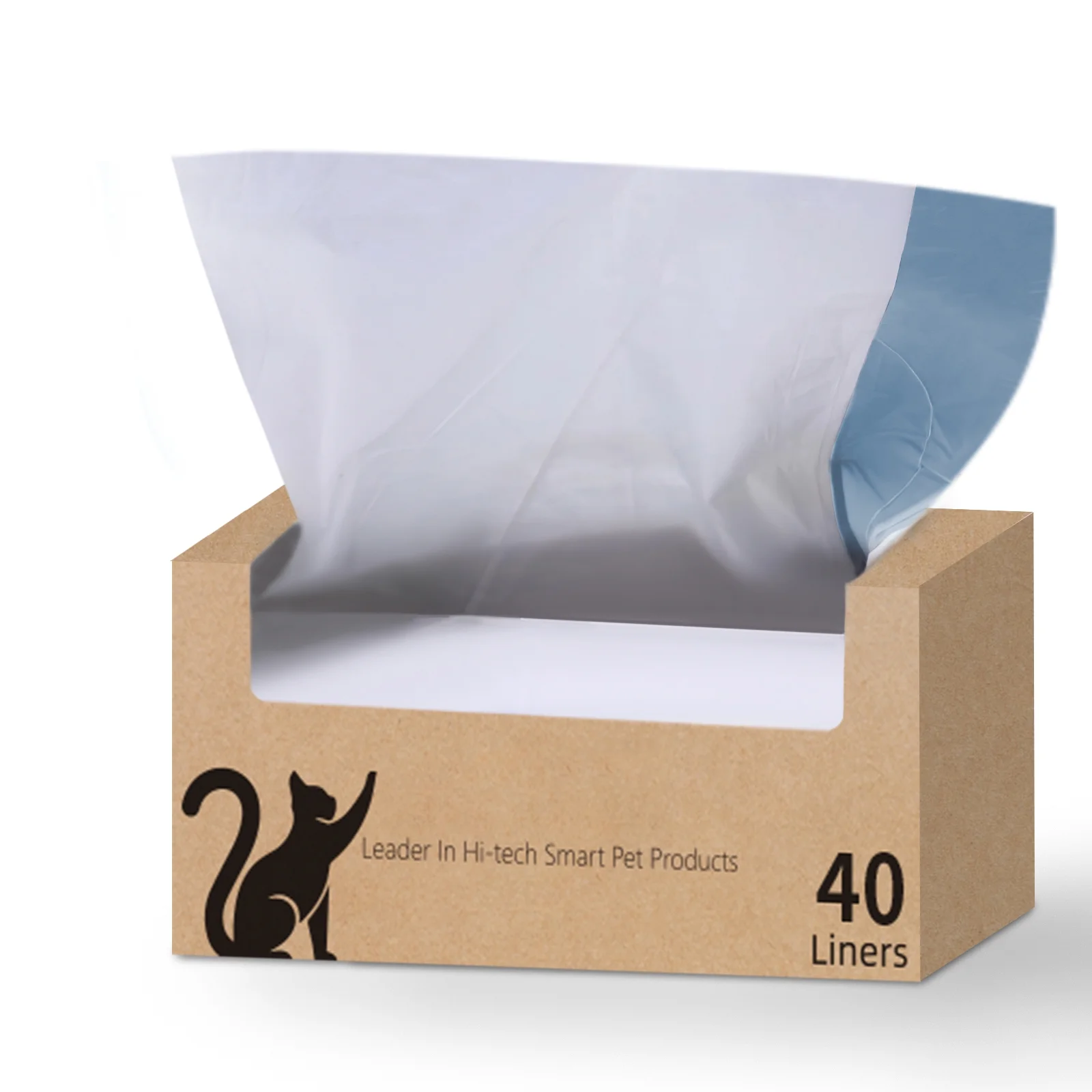 CATLK Thick Garbage Bag for Smart Cat Litter Box, Strong and Durable, Convenient for Disposal 40PCS