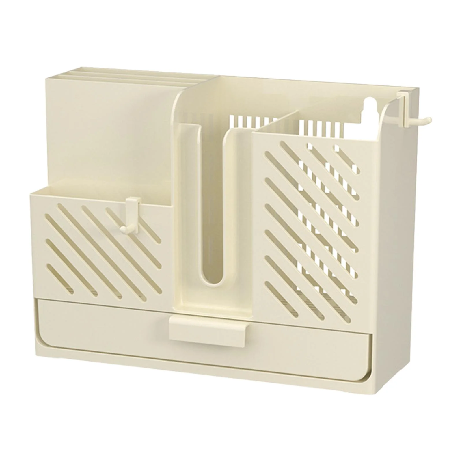 CUTICATE Kitchen Utensil Holder Cooking Utensil Organizer Flatware Organizer Utensil Drying Rack Wall Mounted for Kitchen Forks Spoons