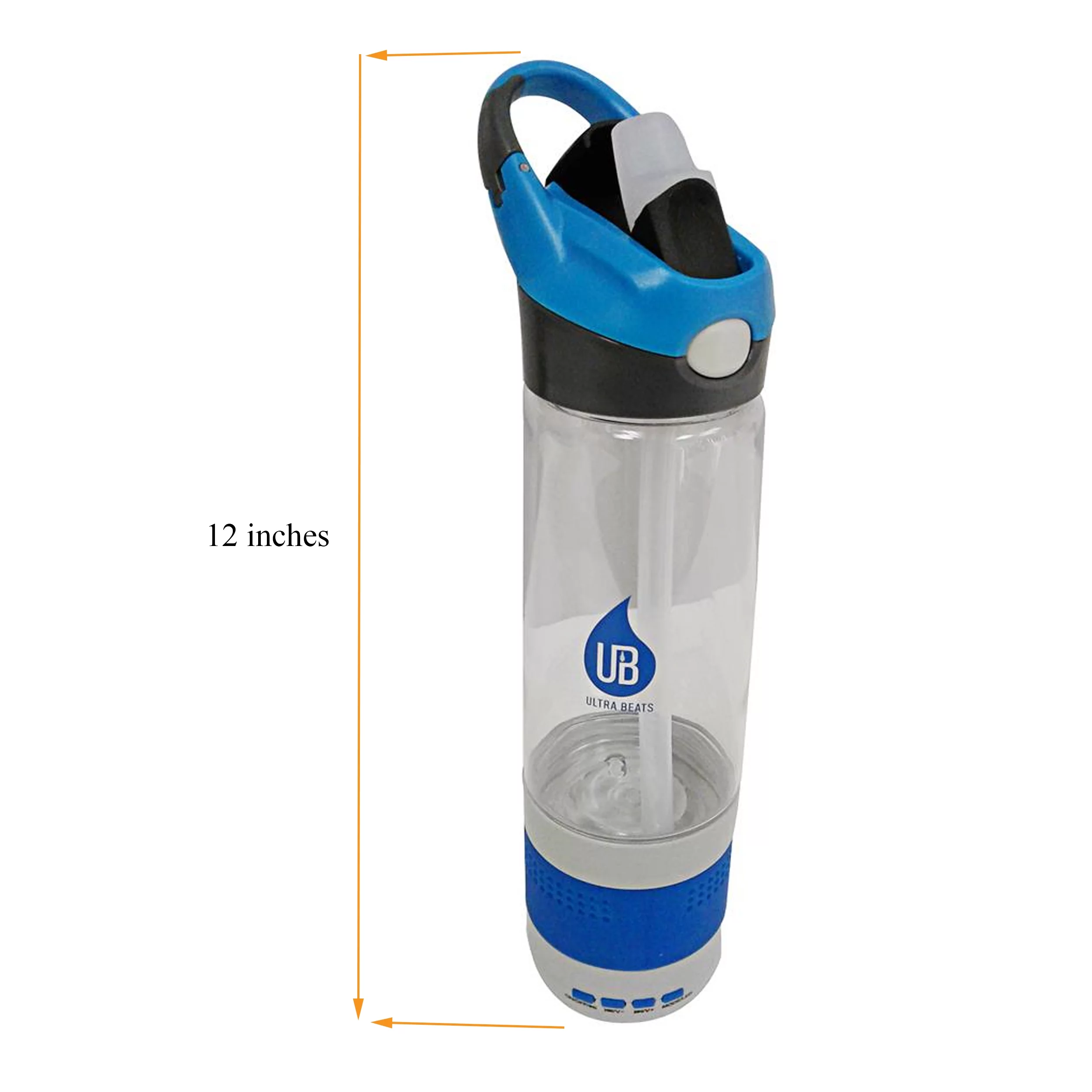 Ultra Beats 2 In 1 Water Bottle With LED, 3W Waterproof Bluetooth Speaker, Blue