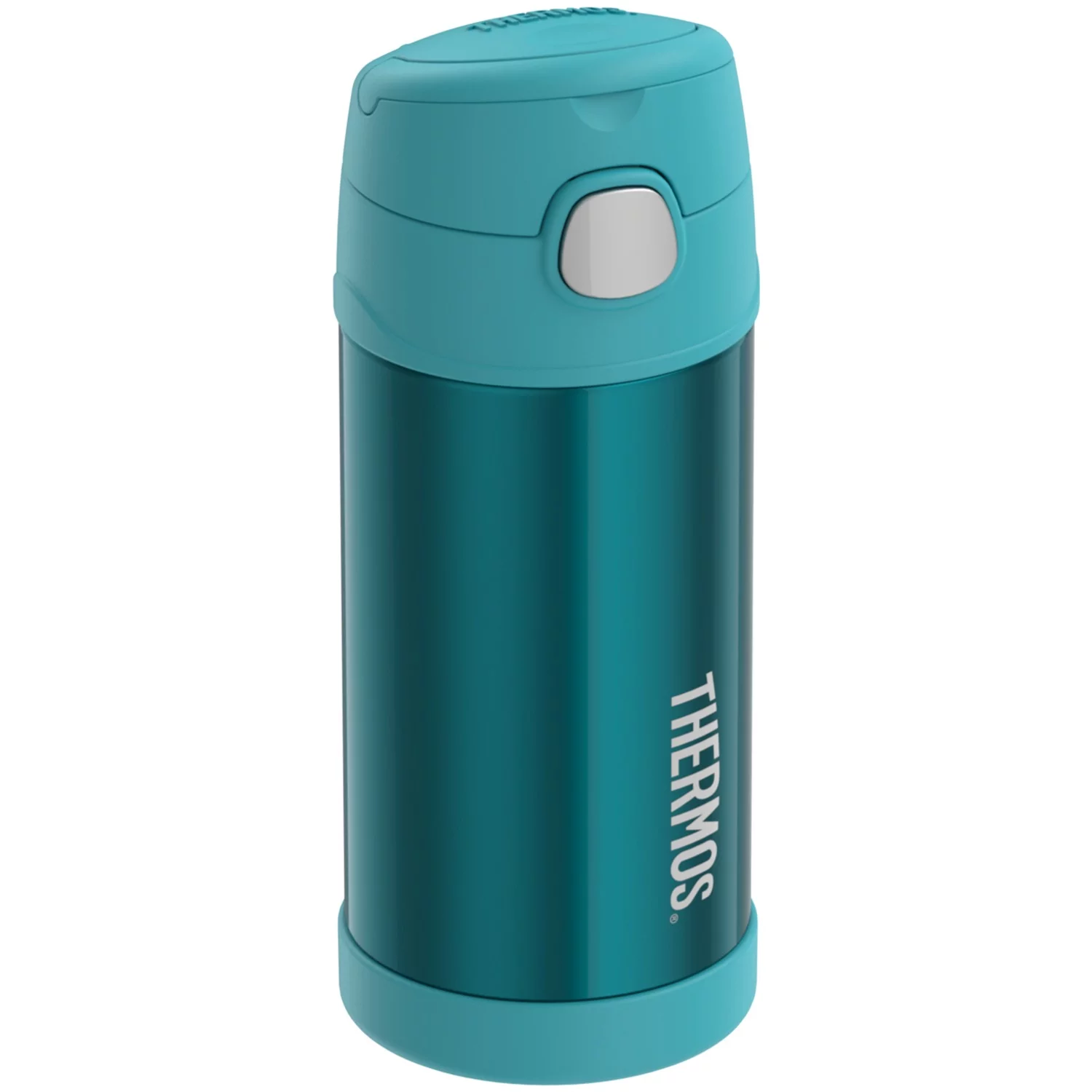 THERMOS FUNTAINER 12 Ounce Stainless Steel Vacuum Insulated Kids Straw Bottle, Teal