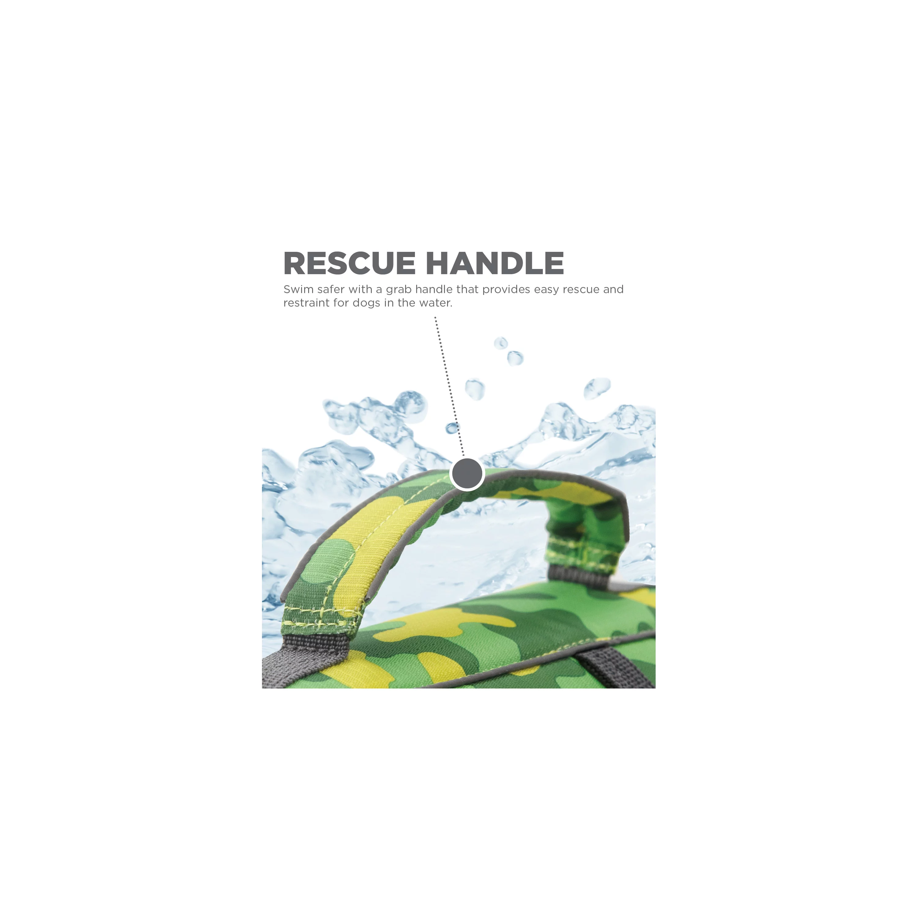 Outward Hound Granby Splash Dog Life Jacket, Camo, Small