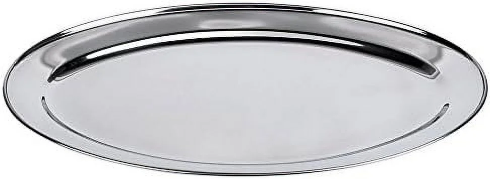 Stainless Steel Oval Platter, Large, 26 X 18-Inch Serving Platter By