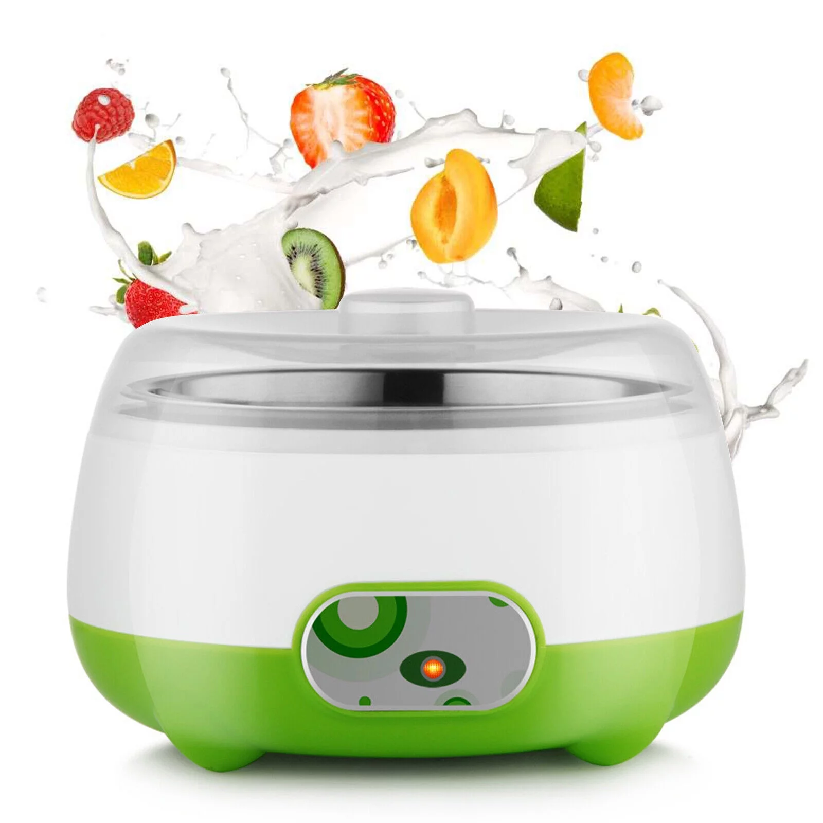 Green Automatic Yoghurt Machine 1L Stainless Steel Inner Home Yoghurt Maker