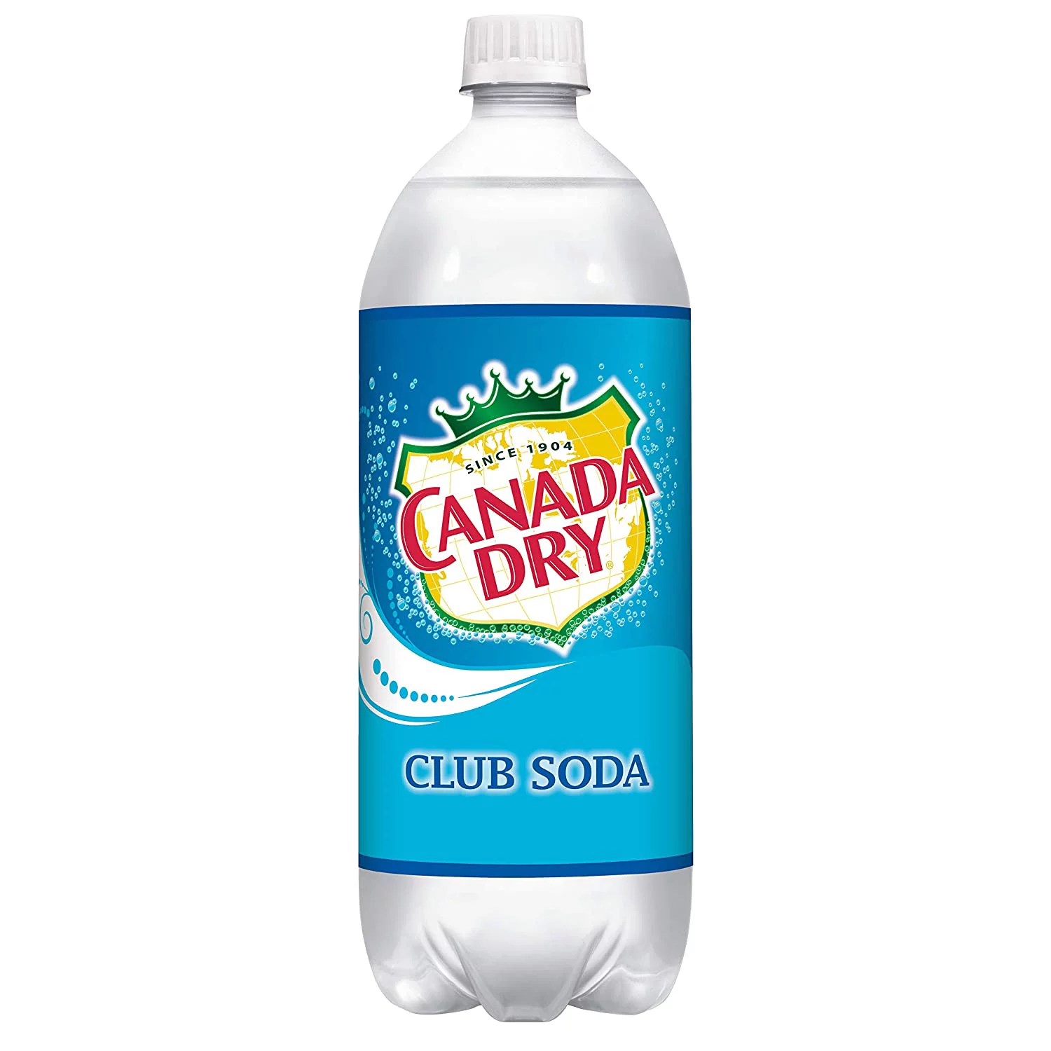 Canada Dry Club Soda Sparkling Seltzer Water 33.8 oz Bottle (Pack of 6, Total of 202.8 Oz) Party Drink