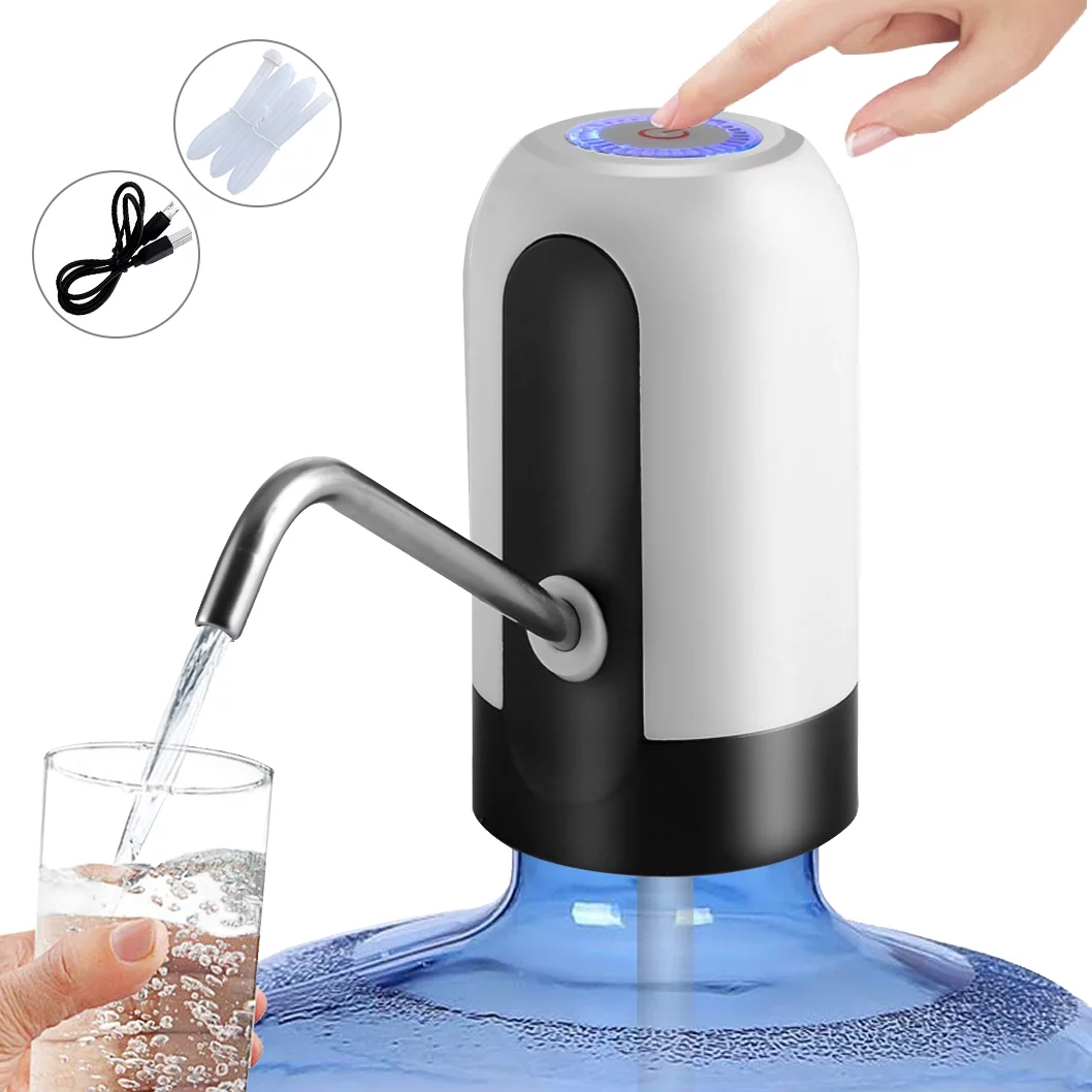 Electric Water Pump Dispenser, USB Charging Water Pump Universal Portable Drinking Water Dispenser for 2 3 5 Gallon