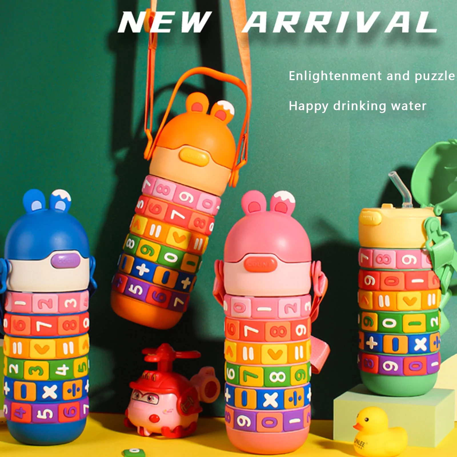 430ml Insulated Kids Water Bottle Thermal Stainless Steel Insulated Water Bottle With Straw