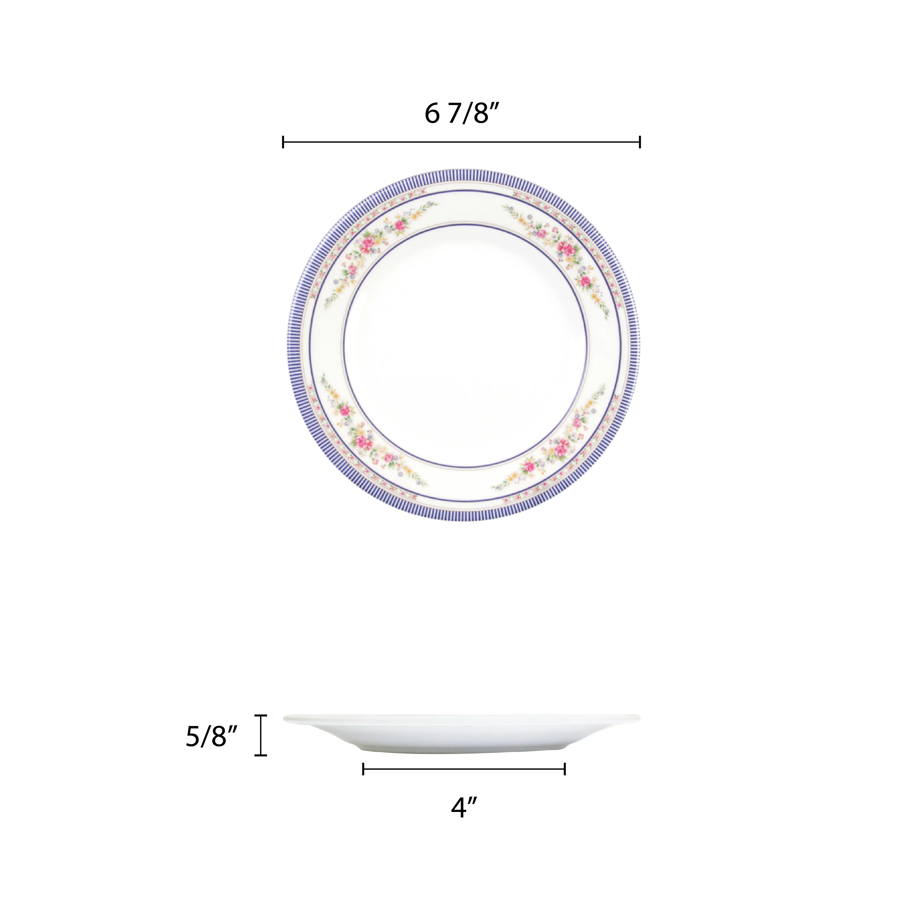 Excellante Rose Melamine Dinnerware Collection 6 7/8