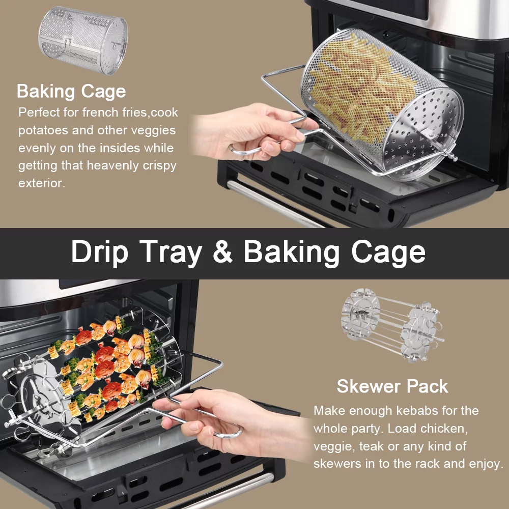 ZOKOP KAFO-1800E-D2 US 120V 16.91Quarts / 16L Air Fryer 1800W Black