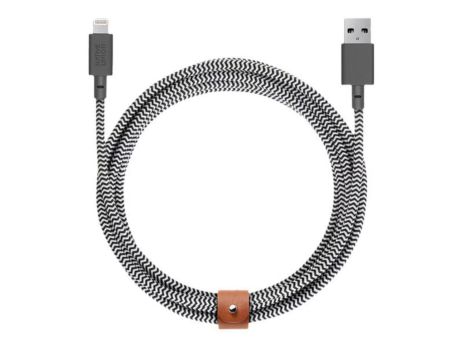 Native Union BELT Cable XL - USB cable - USB-C (M) to USB Type A (M) - 10 ft - zebra