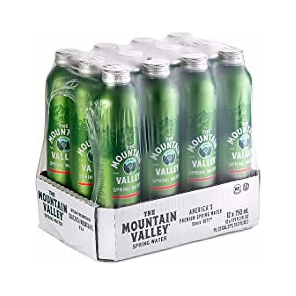 Spring Water Aluminum Bottle 25.36 Ounces 750Ml (Pack Of 12)