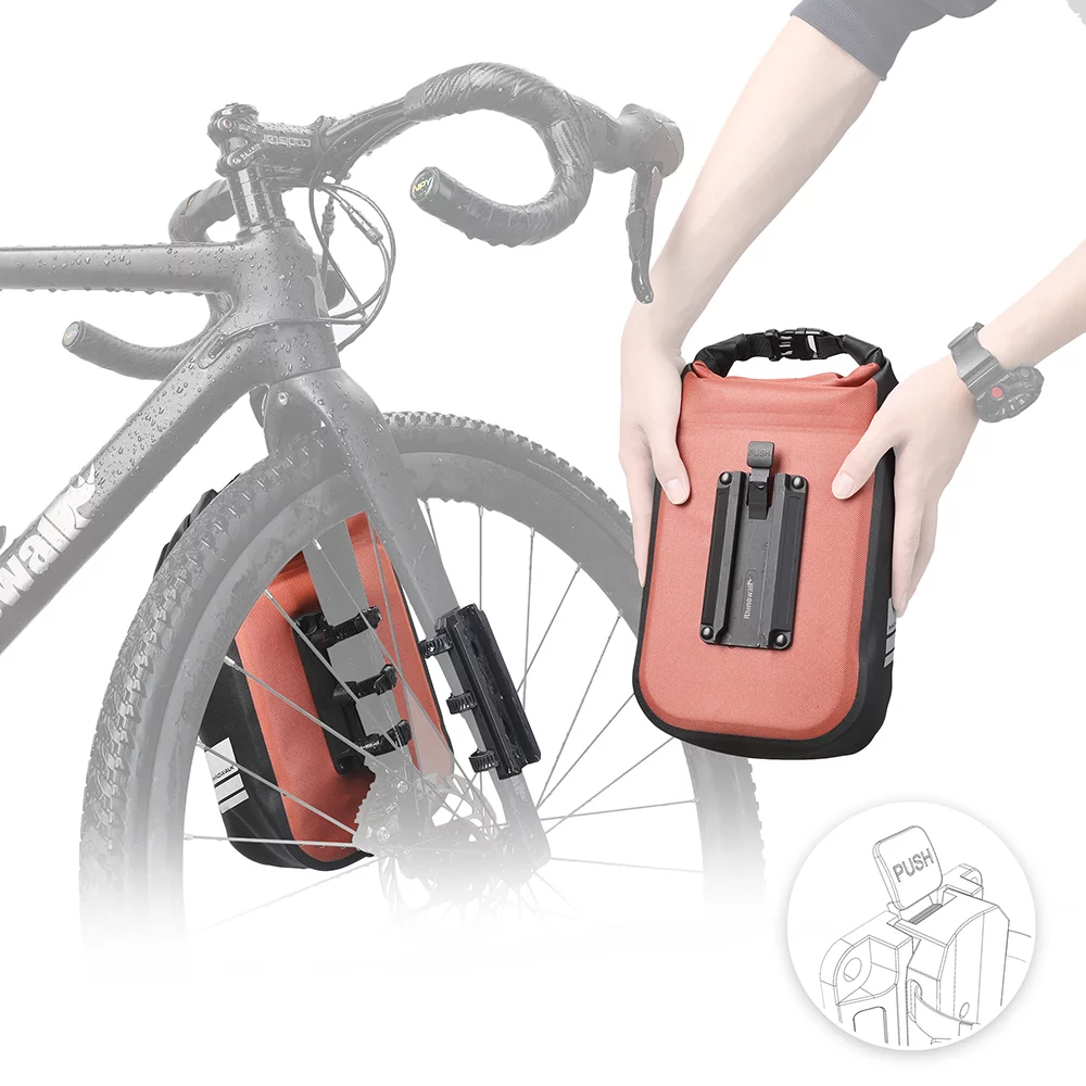 6L Bike Quick Release Bike Front Fork Bag Waterproof Cycling Bag Front Bag Electric Scooter Storage Bag Cycling Accessory