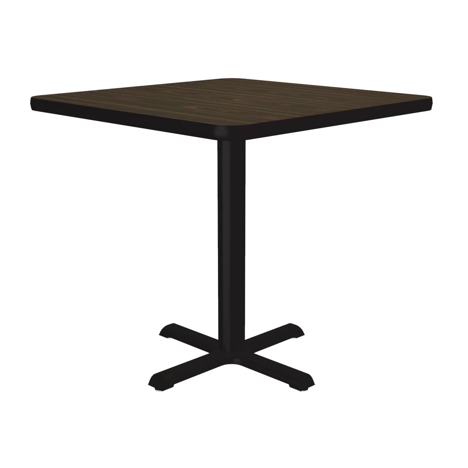 Correll Square Laminate Cafe And Breakroom Table In Walnut Finish BXT30TFS-01