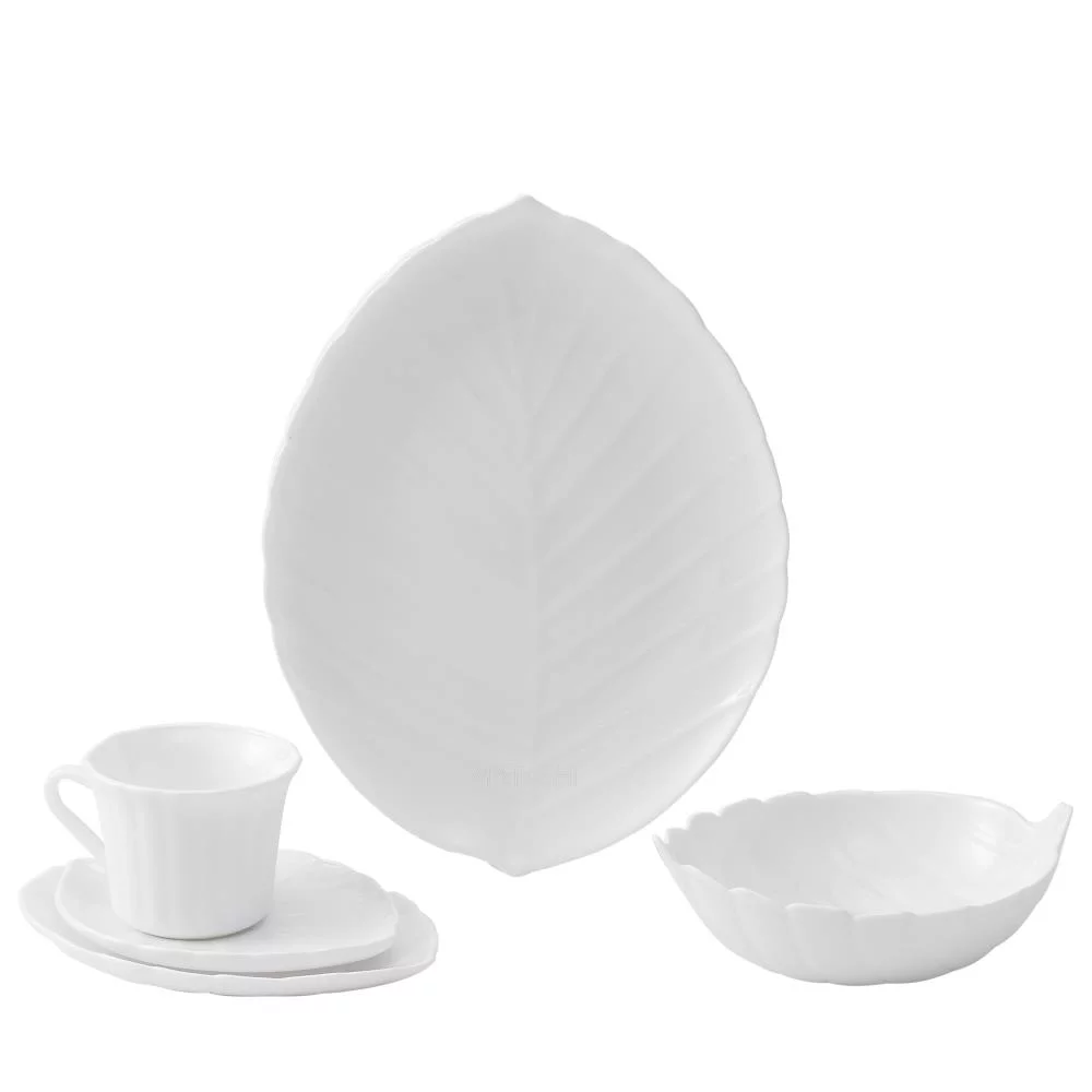 Matashi Crystal Vine Opal 20 Piece Glass Dinnerware Set, Service for 8