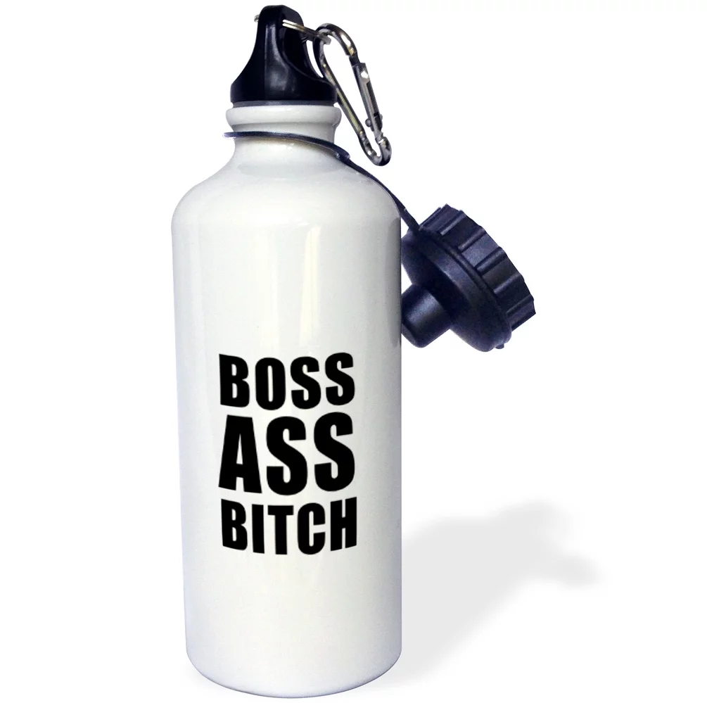 3dRose BOSS ASS BITCH - Water Bottle, 21-ounce