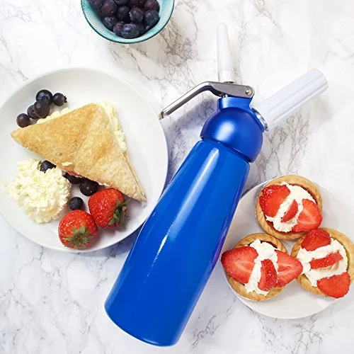 Impeccable Culinary Objects (ICO) Professional Aluminum Cream Whipper, Blue