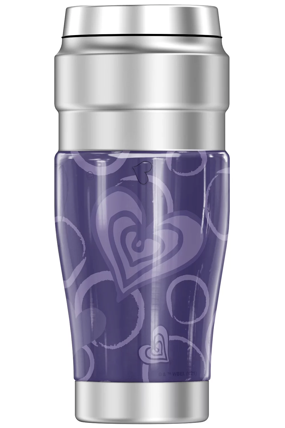 Looney Tunes Tweety Heart Pattern THERMOS STAINLESS KING Stainless Steel Travel Tumbler, Vacuum insulated & Double Wall, 16oz