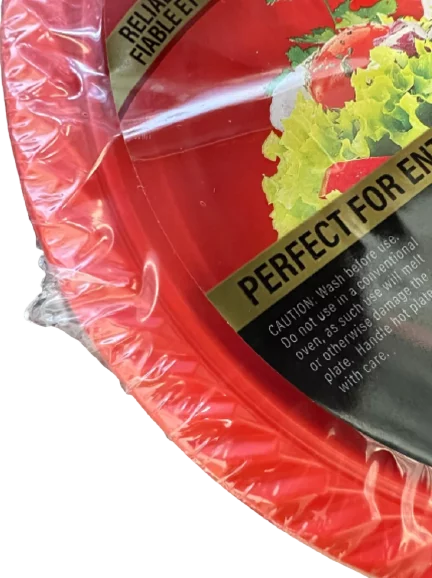 Nicole Fantani's IDEAL Dining 10 Inches Disposable Red Plastic plates Good to use in Microwave : 300 Count
