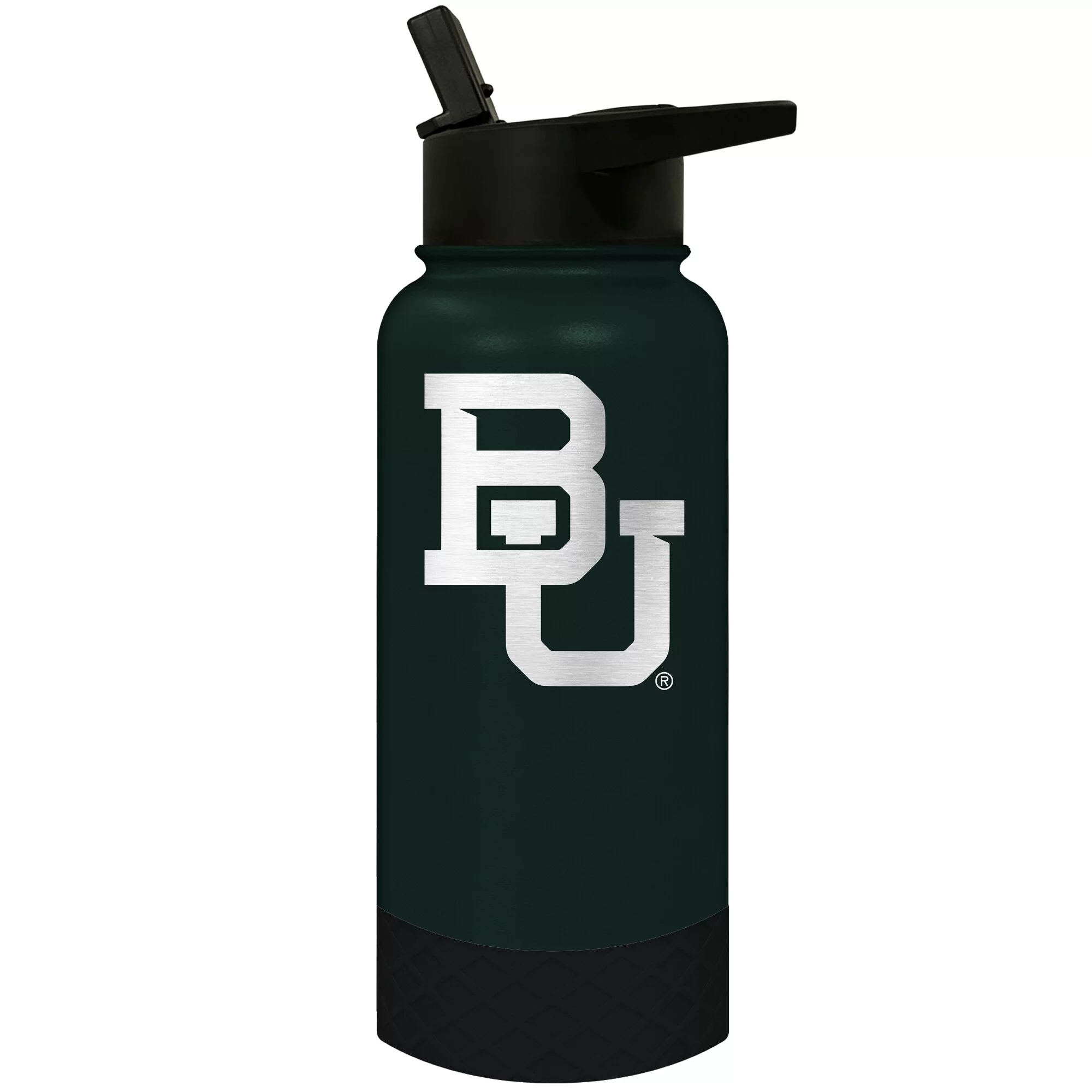Baylor Bears Thirst Water Bottle Green, Silver, Black