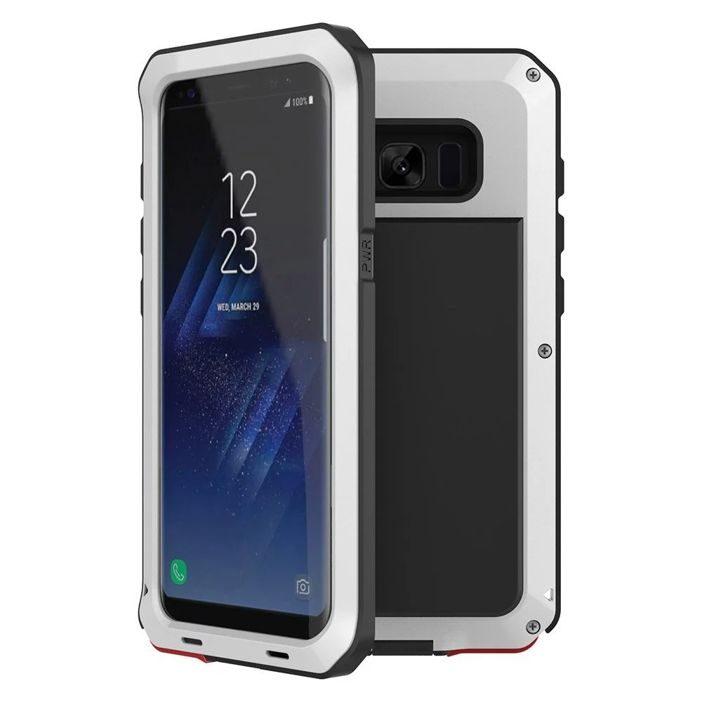 Gorilla Aluminum Metal Samsung Galaxy S10 Case (White) Heavy Duty Military Grade Shockproof and Scratch Resistant Protection, Rugged Outdoor Travel
